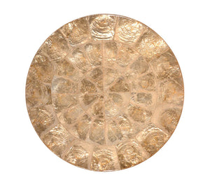 Round Capiz Placemat in Champagne, Set of 4