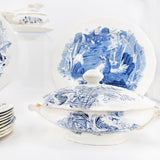 Set of Sarguemine faience tableware