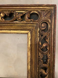 Italian Scrolled Carved Wood Giltwood Frame