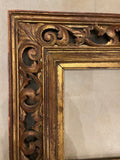 Italian Scrolled Carved Wood Giltwood Frame