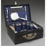 Lady's Nineteen-Piece Sterling Silver-Mounted Necessaire de Voyage,