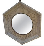 Antique French Pentagonal Signal Mirror